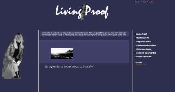 Voorkant website livingproof